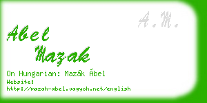 abel mazak business card